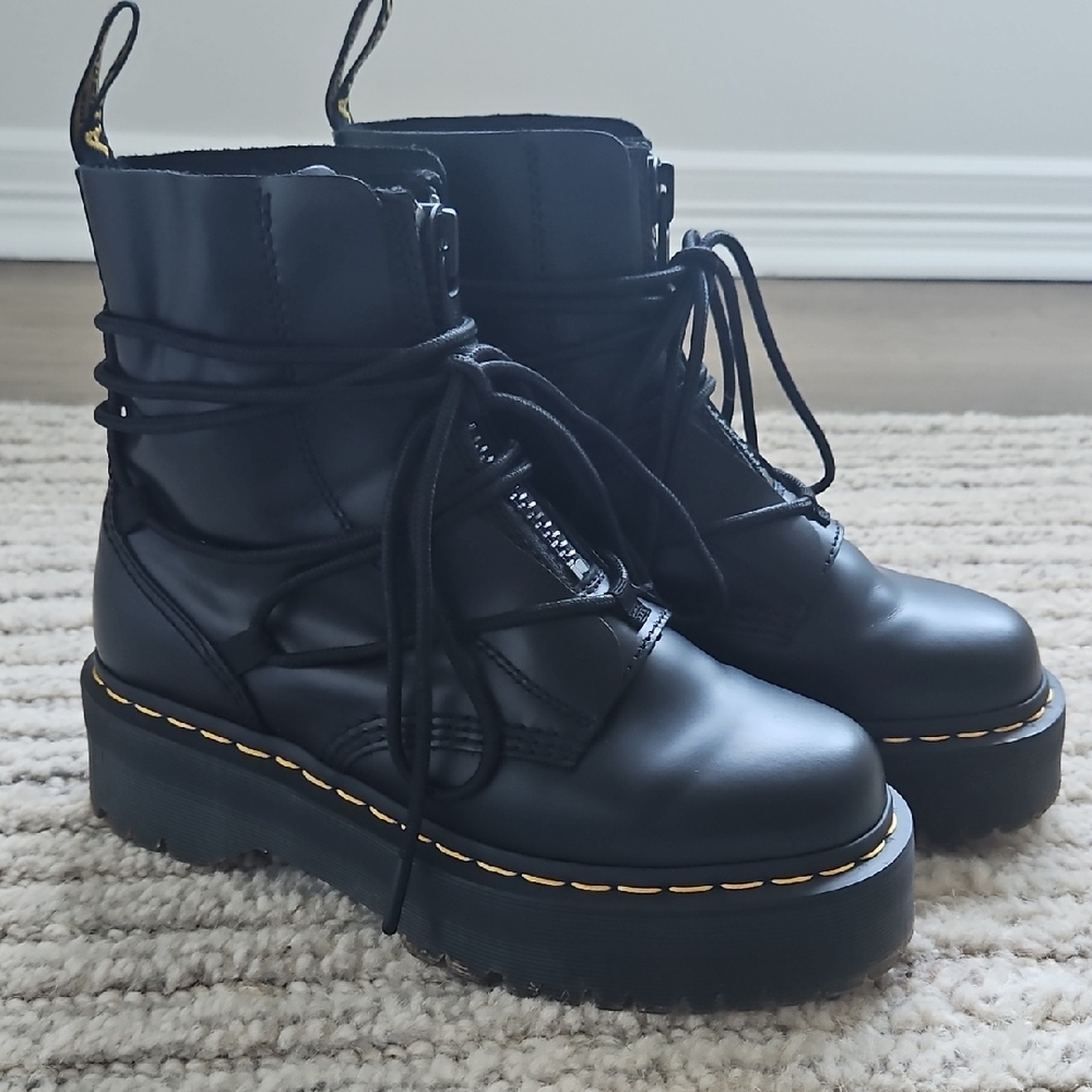 Dr. Martens Platform Lace-up Leather Boots